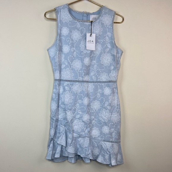 J.O.A. Blue Floral Dress, Medium - Picture 1 of 6